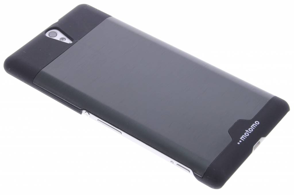 Image of Zwart brushed aluminium hardcase hoesje voor de Sony Xperia C5 Ultra