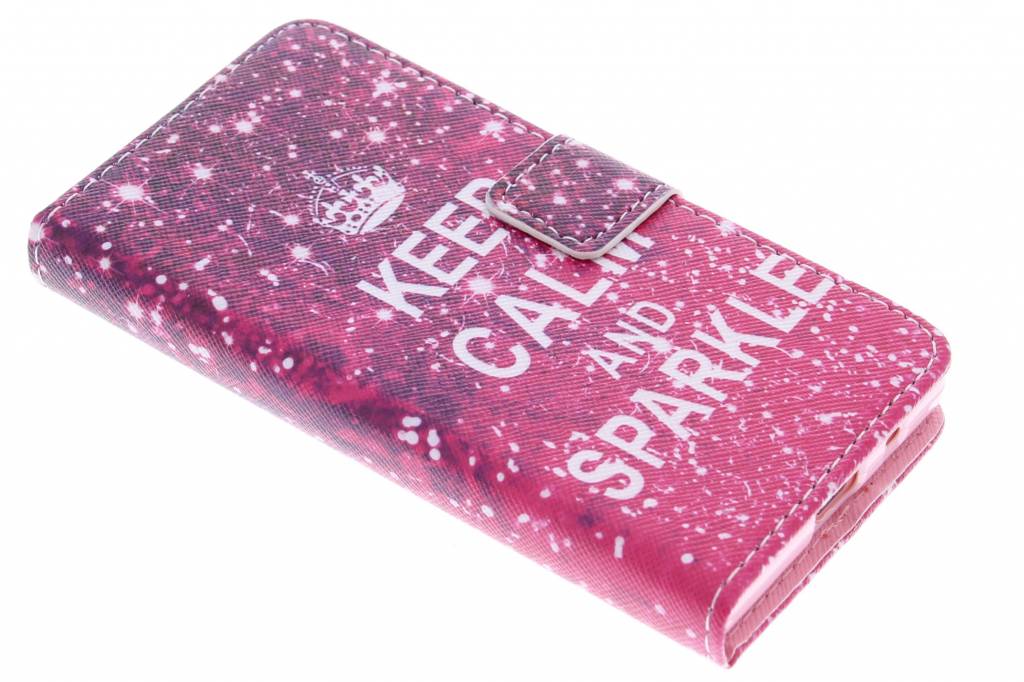 Image of Keep Calm and Sparkle design TPU booktype hoes voor de Sony Xperia Z5 Compact