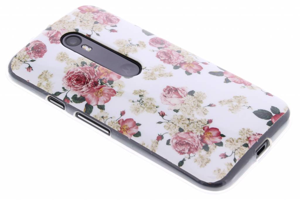 Image of Roosjes design TPU siliconen hoesje voor de Motorola Moto G 3rd Gen 2015