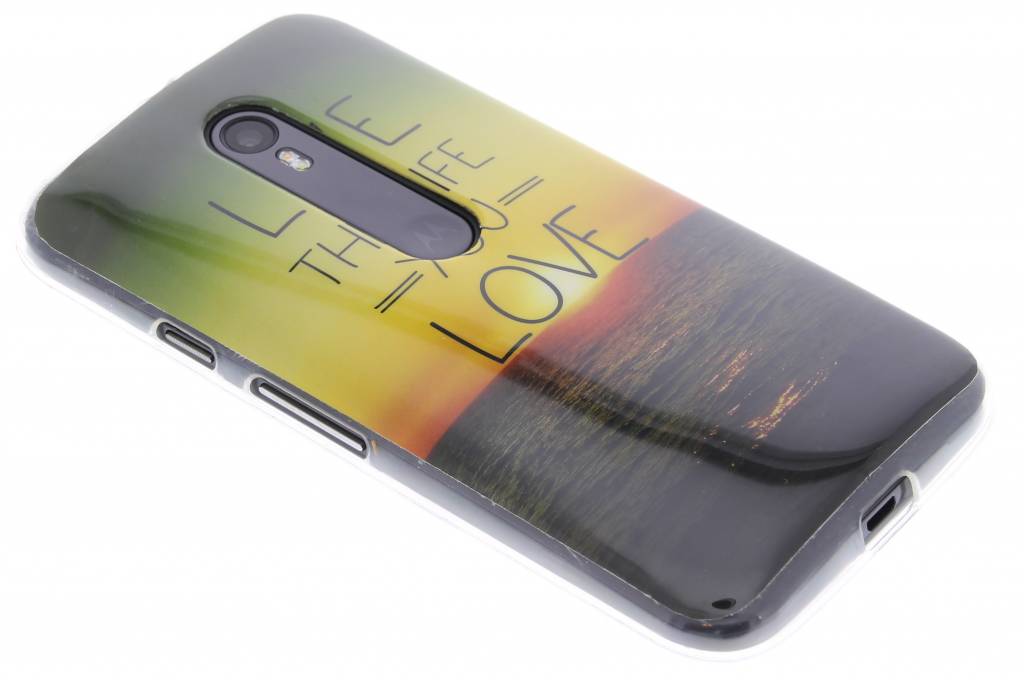 Image of Love the life design TPU siliconen hoesje voor de Motorola Moto G 3rd Gen 2015