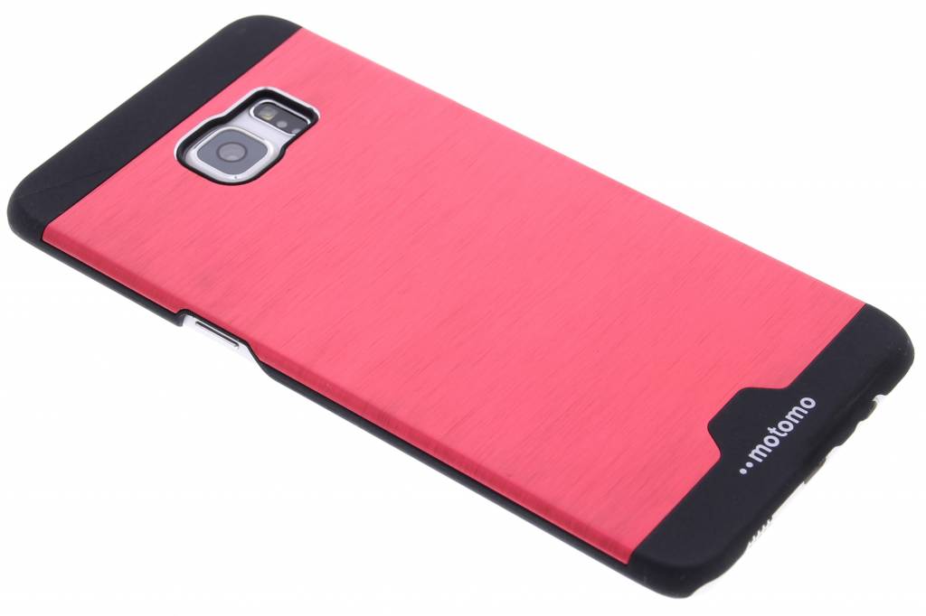 Image of Rood brushed aluminium hardcase hoesje voor de Samsung Galaxy S6 Edge Plus