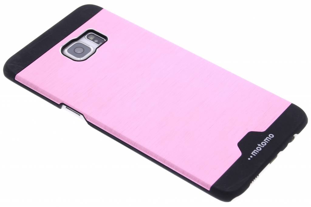 Image of Roze brushed aluminium hardcase hoesje voor de Samsung Galaxy S6 Edge Plus