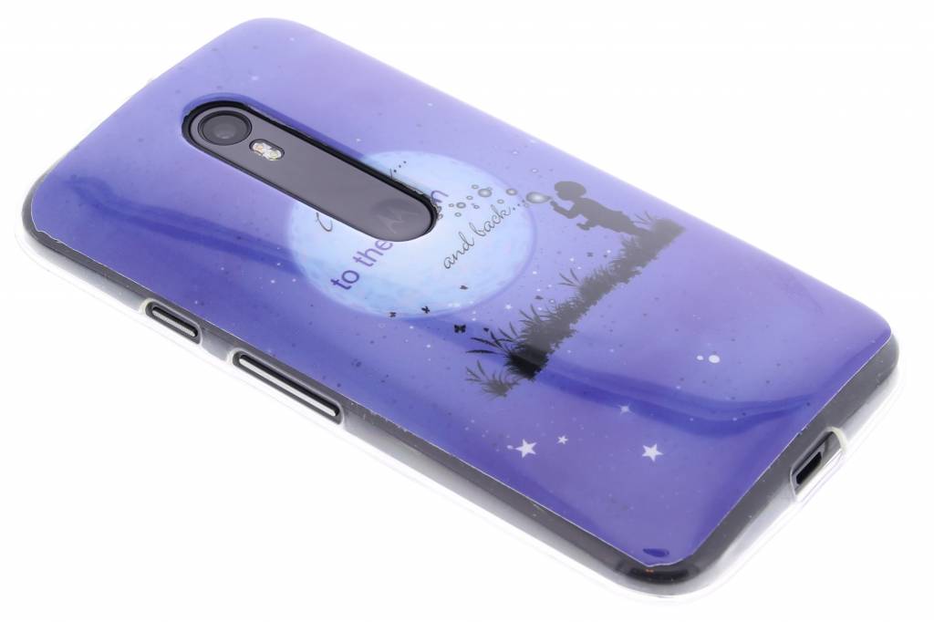 Image of Moon design TPU siliconen hoesje voor de Motorola Moto G 3rd Gen