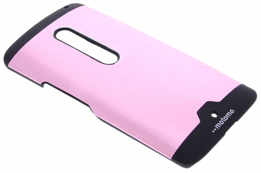 Image of Roze brushed aluminium hardcase hoesje voor de Motorola Moto X Play