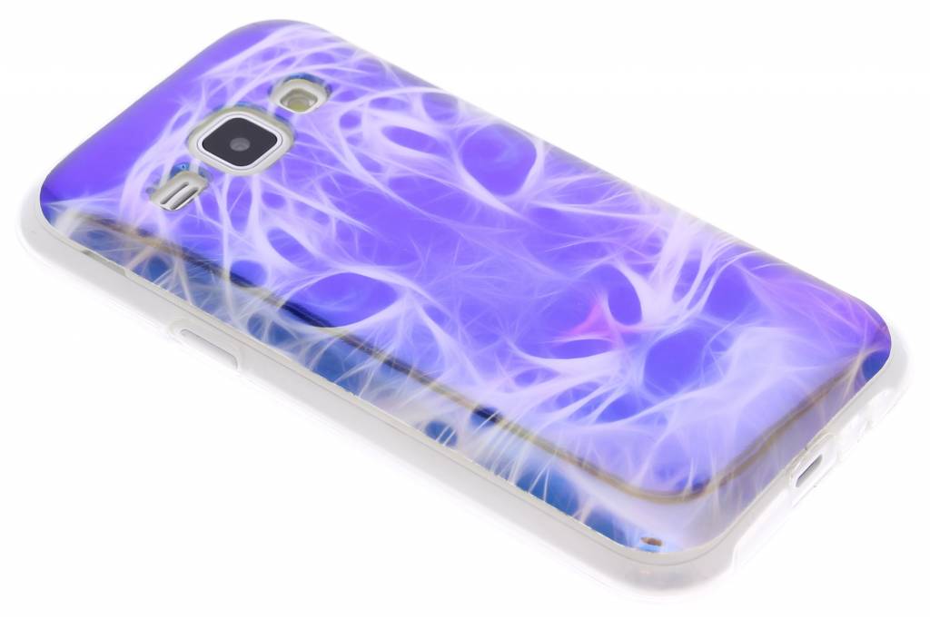 Image of Metallic luipaard design TPU siliconen hoesje voor de Samsung Galaxy J1