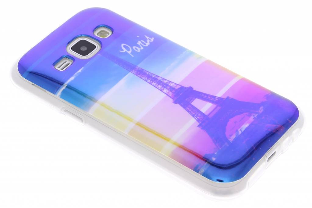 Image of Metallic eiffeltoren design TPU siliconen hoesje voor de Samsung Galaxy J1