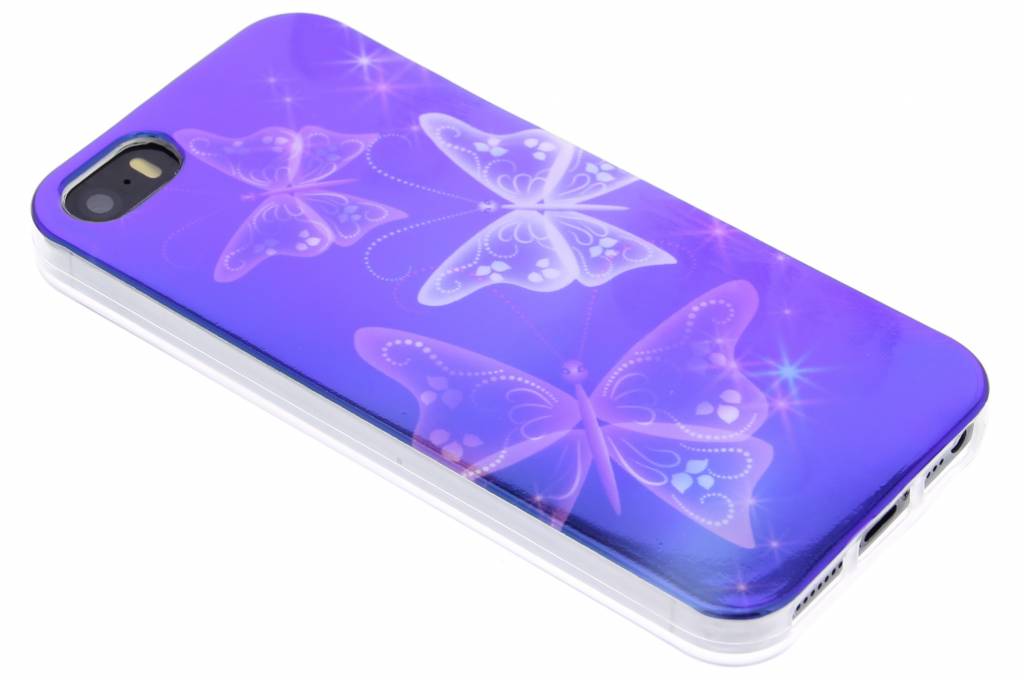 Image of Metallic vlinder design TPU hoesje voor de iPhone 5 / 5s / SE