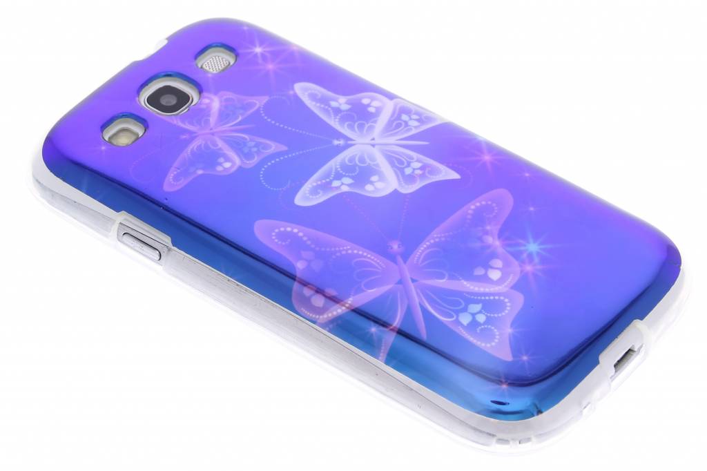 Image of Metallic vlinder design TPU siliconen hoesje voor de Samsung Galaxy S3 / Neo