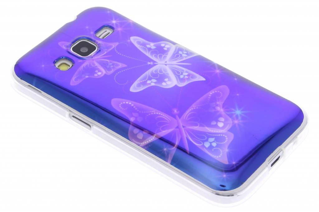 Image of Metallic vlinder design TPU hoesje voor de Samsung Galaxy Core Prime