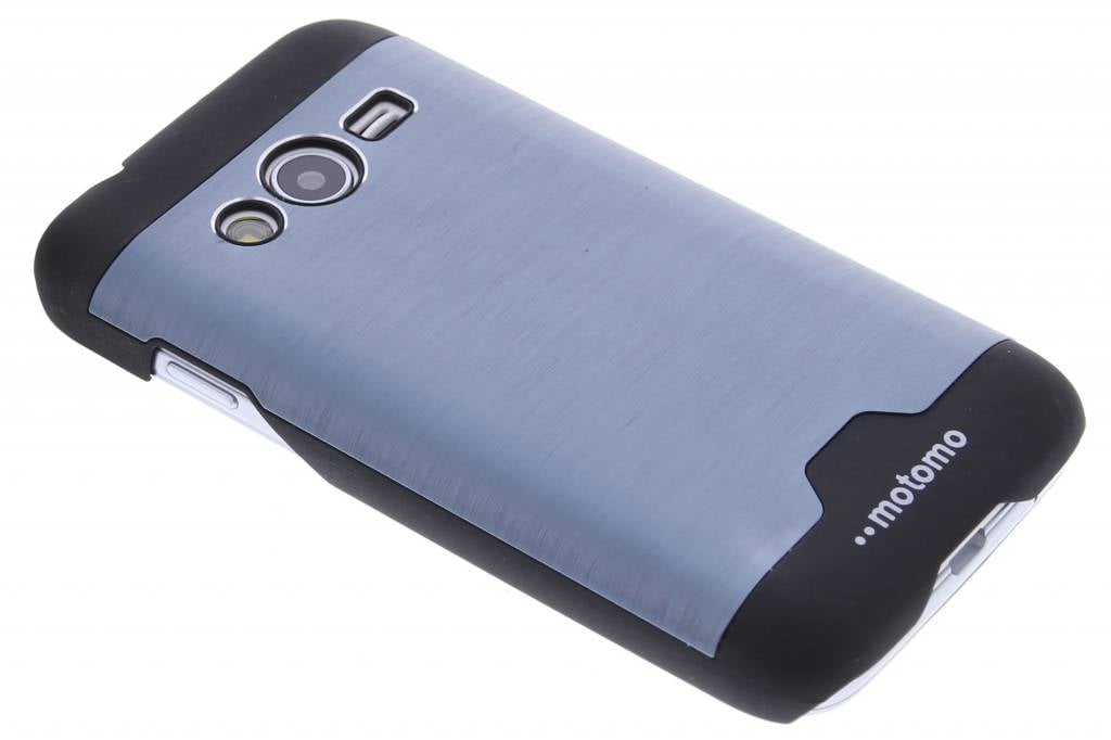 Image of Donkerblauw brushed aluminium hardcase hoesje voor de Samsung Galaxy Trend 2 (Lite)