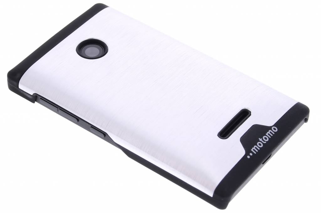 Image of Zilver brushed aluminium hardcase hoesje voor de Microsoft Lumia 435