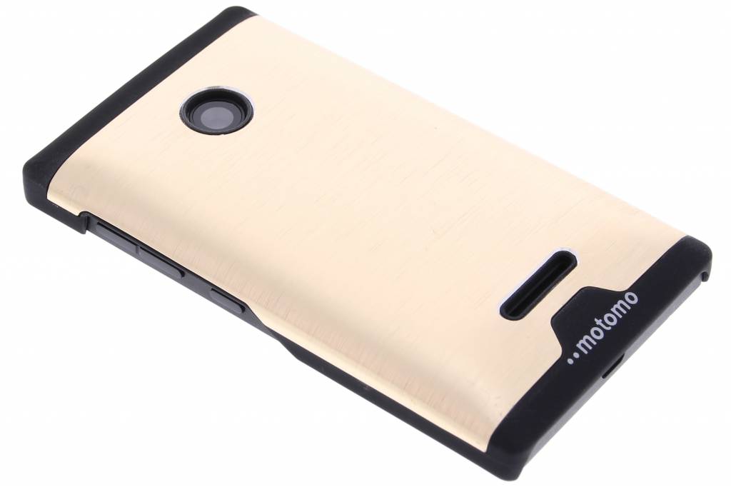 Image of Goud brushed aluminium hardcase hoesje voor de Microsoft Lumia 435