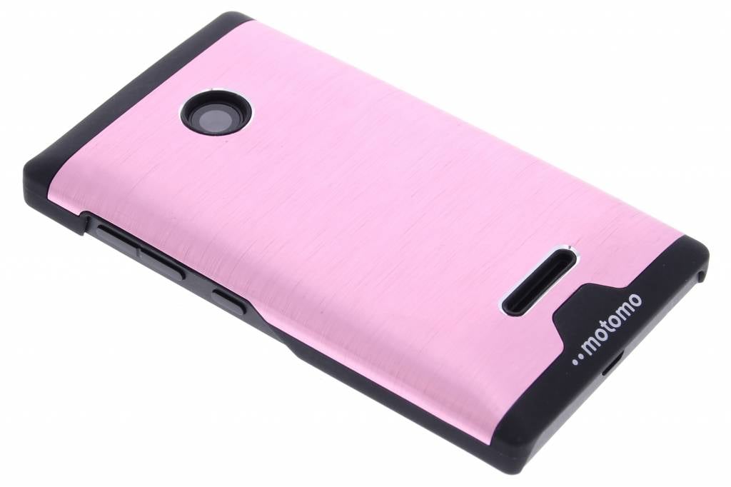 Image of Roze brushed aluminium hardcase hoesje voor de Microsoft Lumia 435