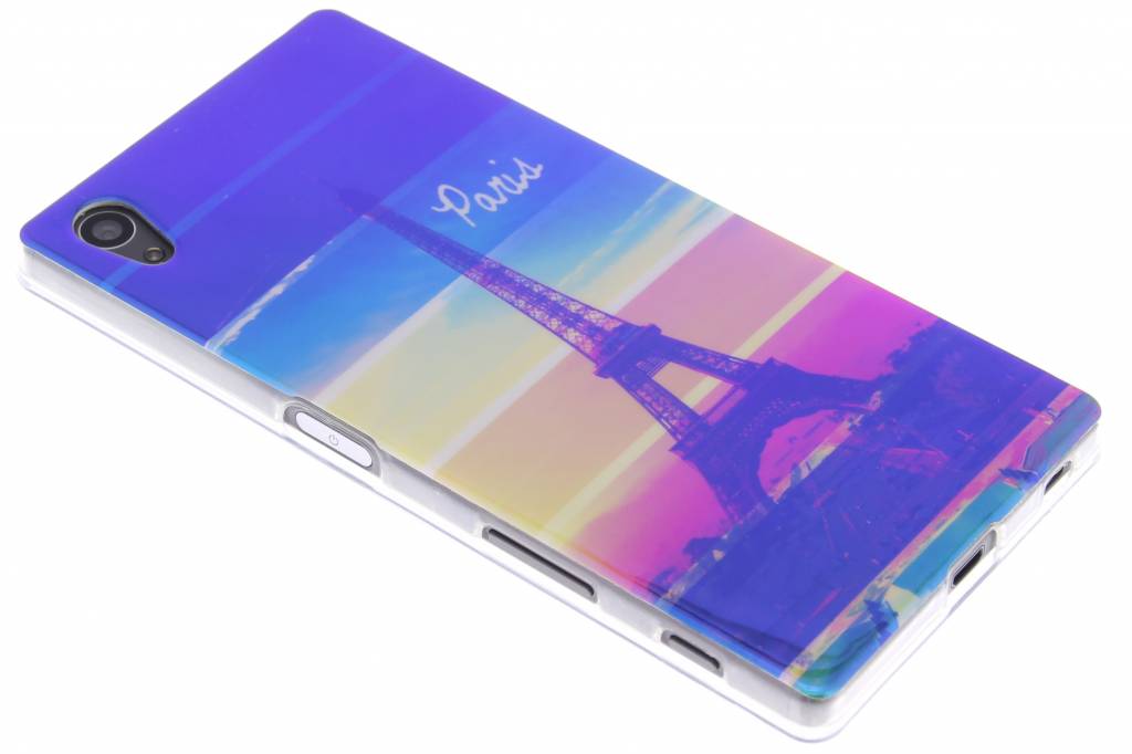 Image of Metallic Eiffeltoren design TPU siliconen hoesje voor de Sony Xperia Z5