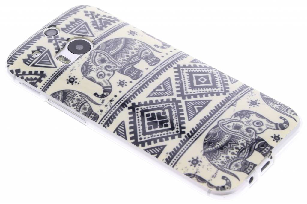 Image of Olifant design TPU siliconen hoesje voor de HTC One M8 / M8s