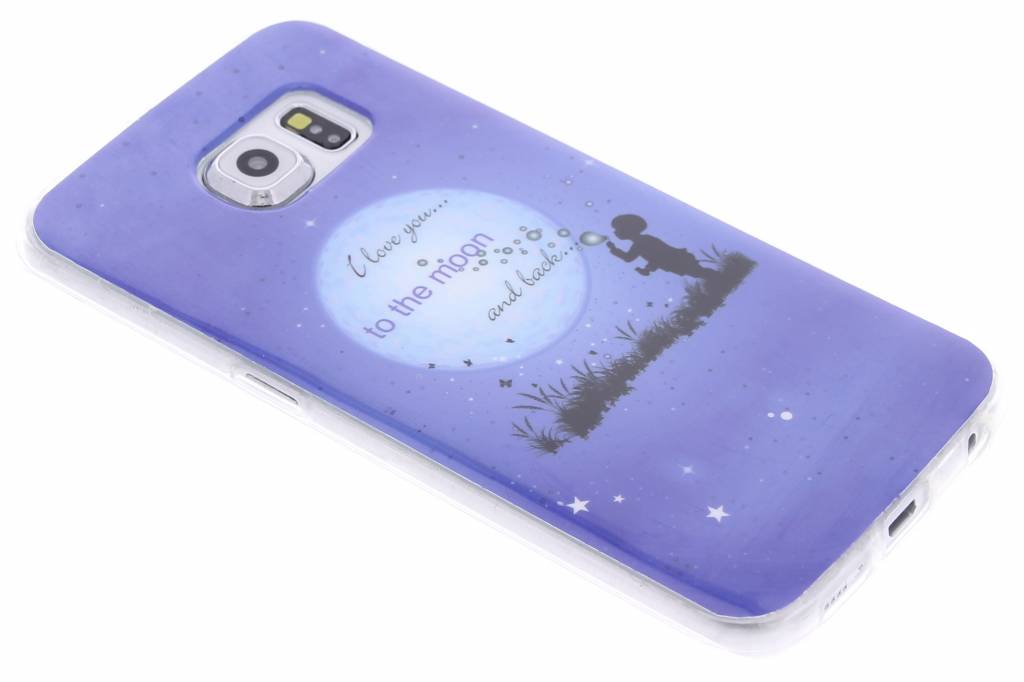 Image of Moon design TPU siliconen hoesje voor de Samsung Galaxy S6 Edge