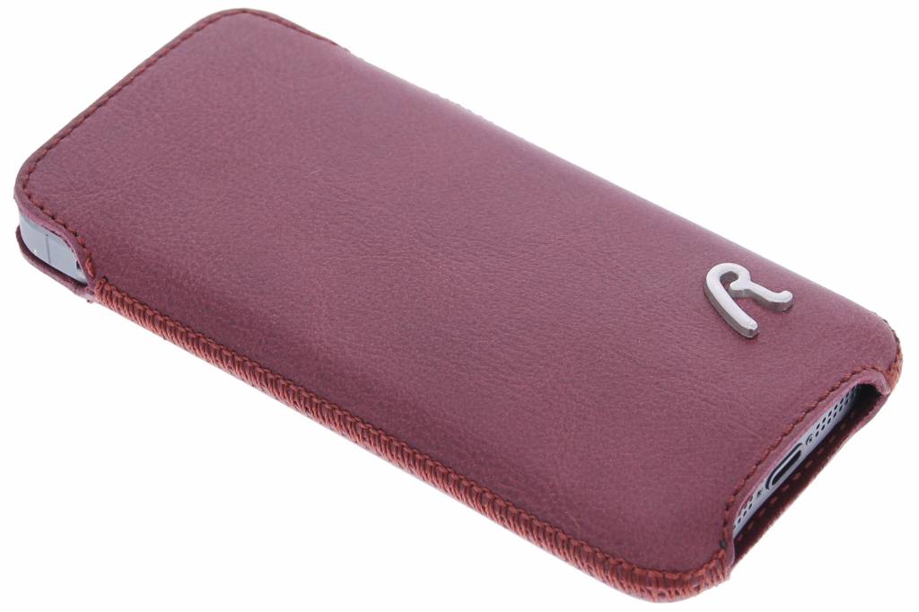 Image of Pocket Leather insteekhoes voor de iPhone 5 / 5s / SE - Aubergine