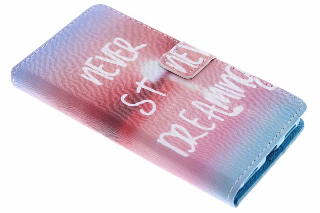 Image of Never stop dreaming design TPU booktype hoes voor de Huawei Y6