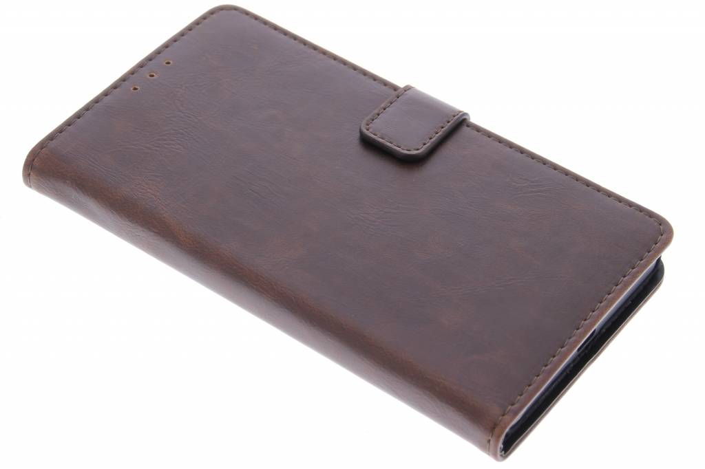 Image of Bruine luxe leder booktype hoes voor de Microsoft Lumia 950 XL