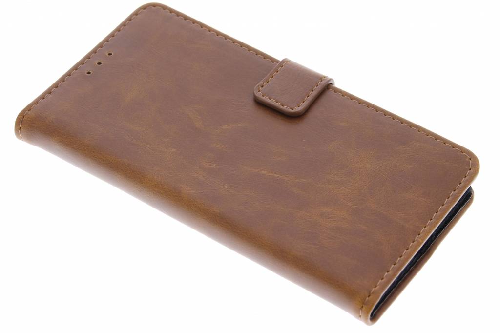 Image of Kastanjebruine luxe leder booktype hoes voor de Microsoft Lumia 950