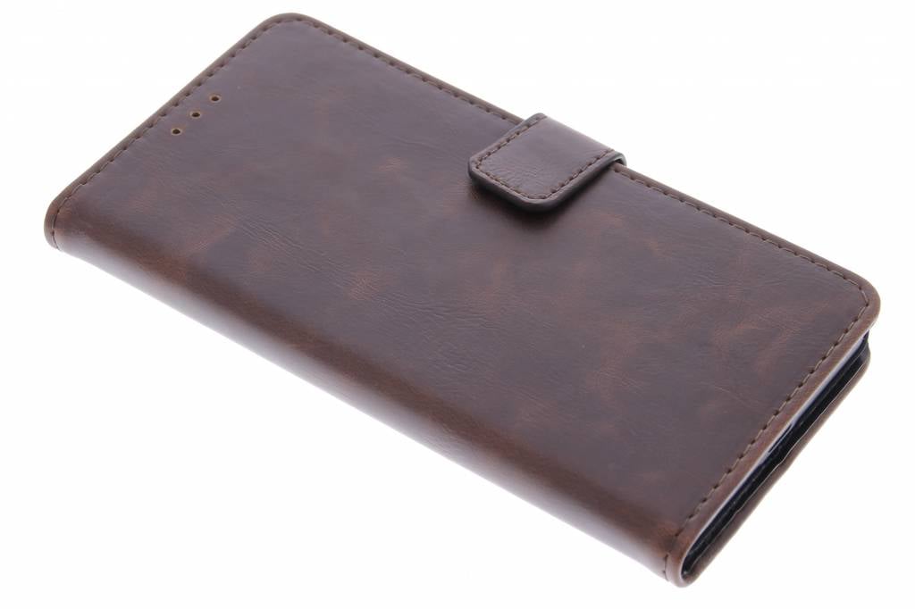 Image of Bruine luxe leder booktype hoes voor de Microsoft Lumia 950