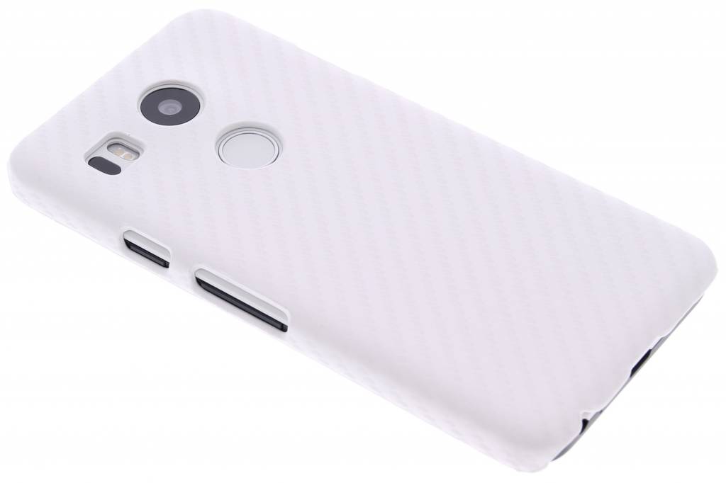 Image of Wit carbon look hardcase hoesje voor de LG Nexus 5X