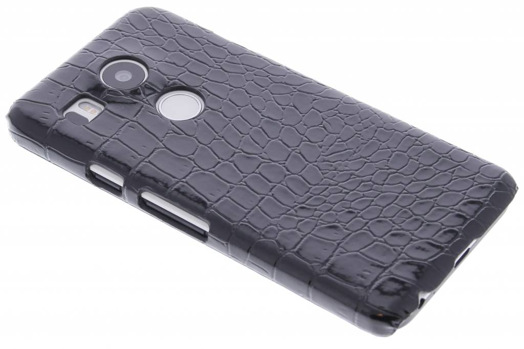 Image of Zwart krokodil design hardcase hoesje voor de LG Nexus 5X