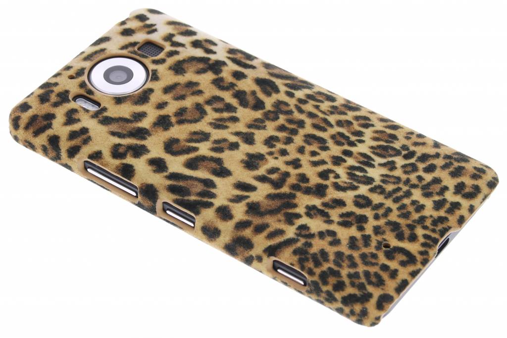 Image of Luipaard flock hardcase hoesje voor de Microsoft Lumia 950