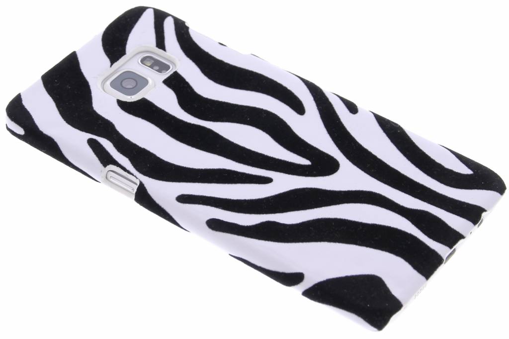 Image of Zebra flock hardcase hoesje voor de Samsung Galaxy S6 Edge Plus