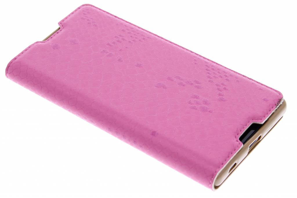 Image of Fuchsia luxe slangen TPU booktype hoes voor de Sony Xperia Z5