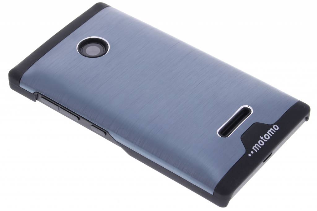 Image of Donkerblauw brushed aluminium hardcase hoesje voor de Microsoft Lumia 435 / 532