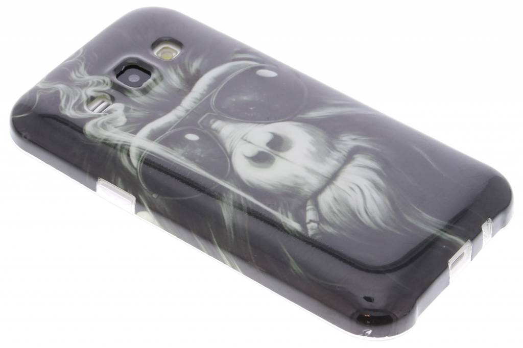 Image of Smoking monkey design TPU siliconen hoesje voor de Samsung Galaxy J1