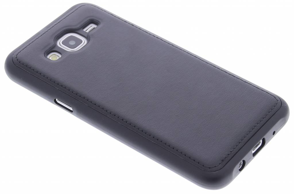 Image of Zwart lederen TPU case voor de Samsung Galaxy J5