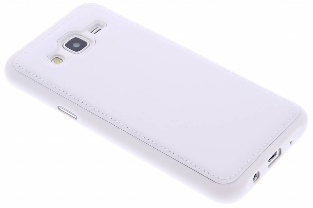 Image of Wit lederen TPU case voor de Samsung Galaxy J5