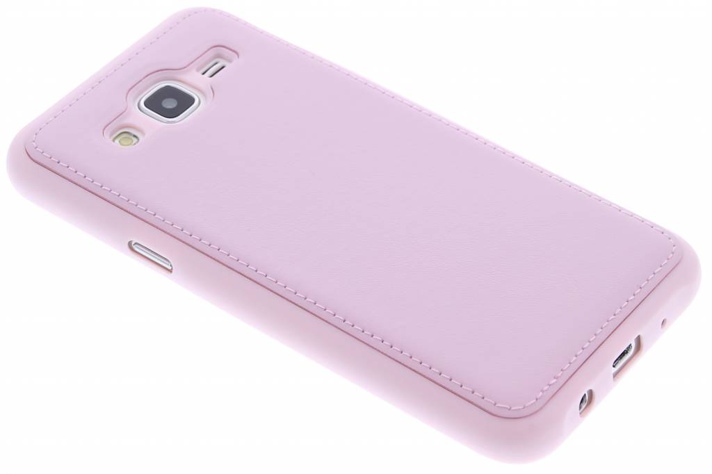 Image of Roze lederen TPU case voor de Samsung Galaxy J5