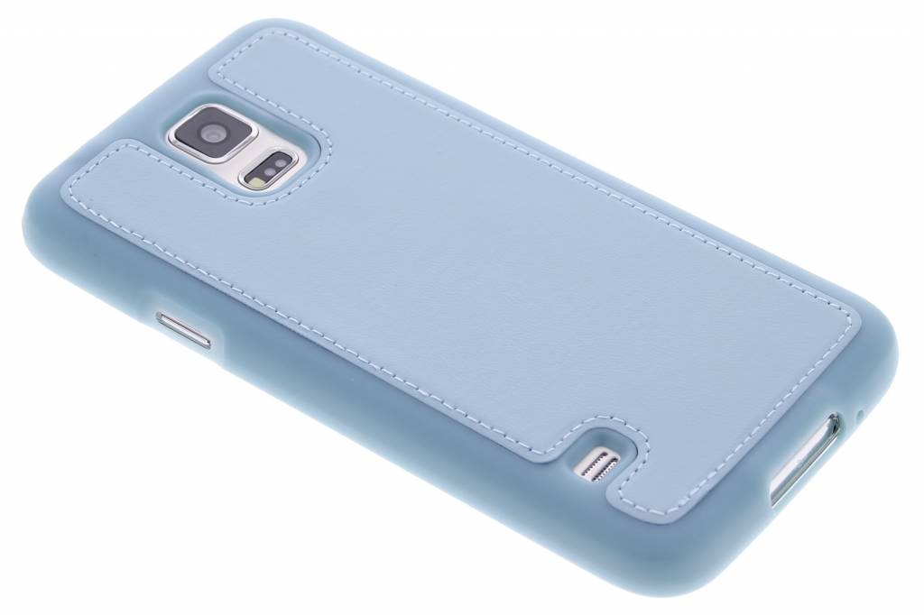 Image of Blauw lederen TPU case voor de Samsung Galaxy S5 (Plus) / Neo