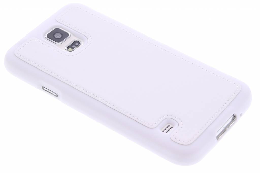 Image of Wit lederen TPU case voor de Samsung Galaxy S5 (Plus) / Neo