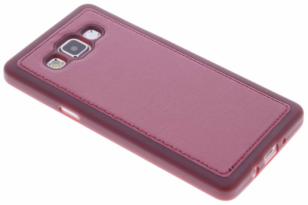 Image of Rood metallic lederen TPU case voor de Samsung Galaxy A5