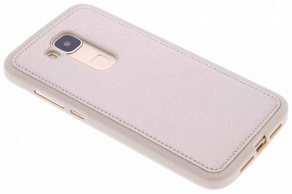 Image of Goud metallic lederen TPU case voor de Huawei G8