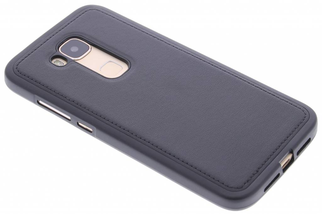 Image of Zwart lederen TPU case voor de Huawei G8