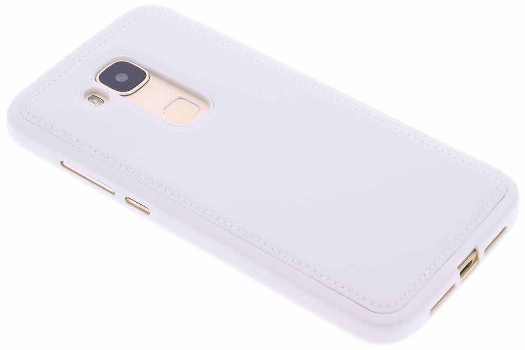 Image of Wit lederen TPU case voor de Huawei G8