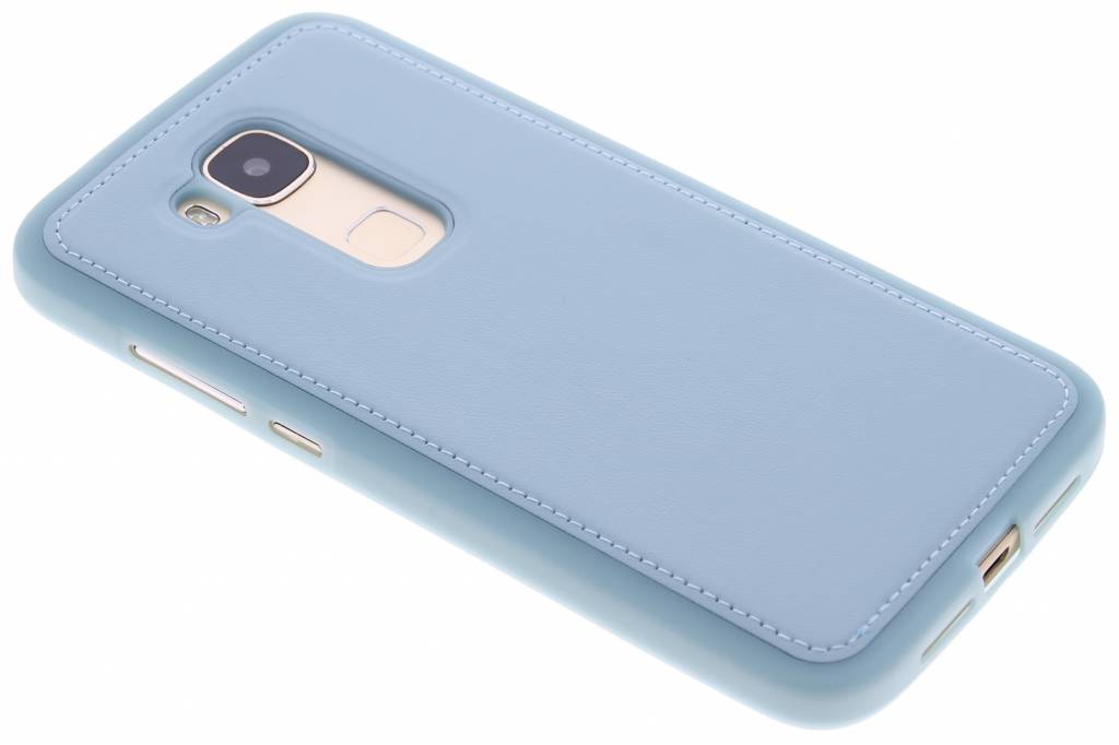 Image of Blauw lederen TPU case voor de Huawei G8