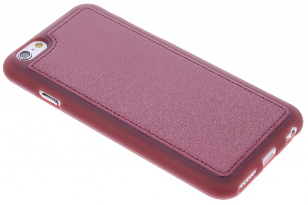 Image of Rode lederen TPU case voor de iPhone 6 / 6s