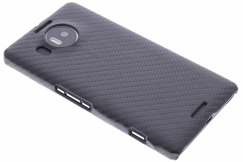 Image of Zwart carbon look hardcase hoesje voor de Microsoft Lumia 950 XL