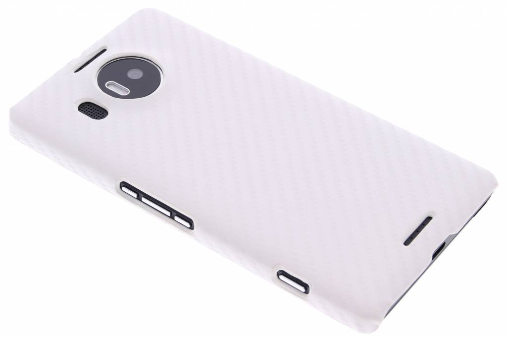 Image of Wit carbon look hardcase hoesje voor de Microsoft Lumia 950 XL