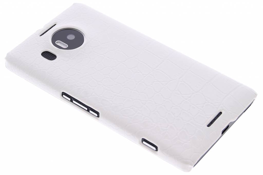 Image of Wit krokodil design hardcase hoesje voor de Microsoft Lumia 950 XL