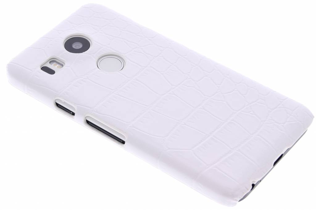 Image of Wit krokodil design hardcase hoesje voor de LG Nexus 5X