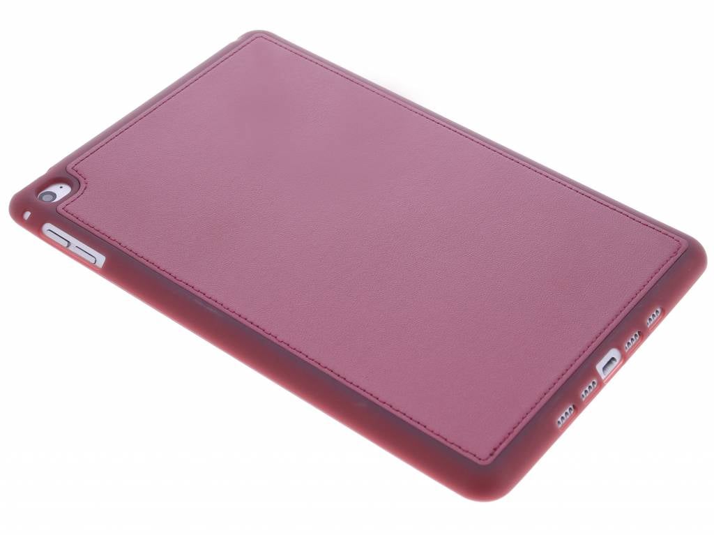 Image of Rood metallic lederen TPU tablethoes voor de iPad Mini 4