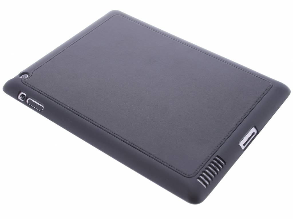 Image of Zwarte lederen TPU tablethoes voor de iPad 2 / 3 / 4