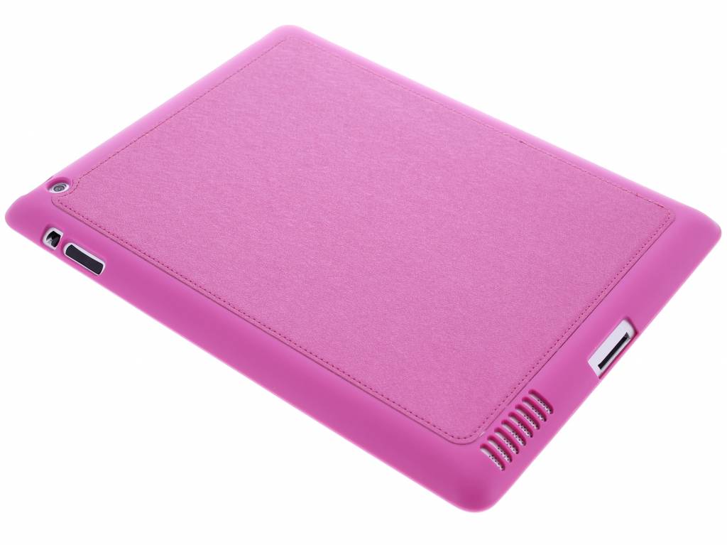 Image of Fuchsia metallic lederen TPU tablethoes voor de iPad 2 / 3 / 4